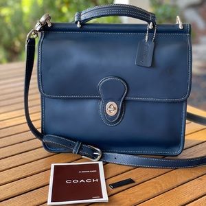 Coach Willis Bag in Royal Blue with Nickel Hardware, EUC
